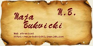 Maja Bukvički vizit kartica